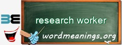 WordMeaning blackboard for research worker